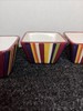 Pampered Chef Simple Additions Set Of 4 Striped Square 4.5”D X 3”HBowls gallery