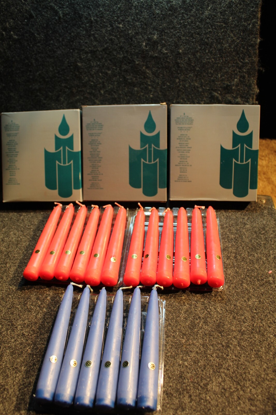 PartyLite unscented 6" tapered dinner candles (18) total P0620 (12) P0664 (6) gallery