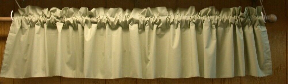 (1) Solid Valance ~ Sage Green ~ 15" L x 90" W gallery