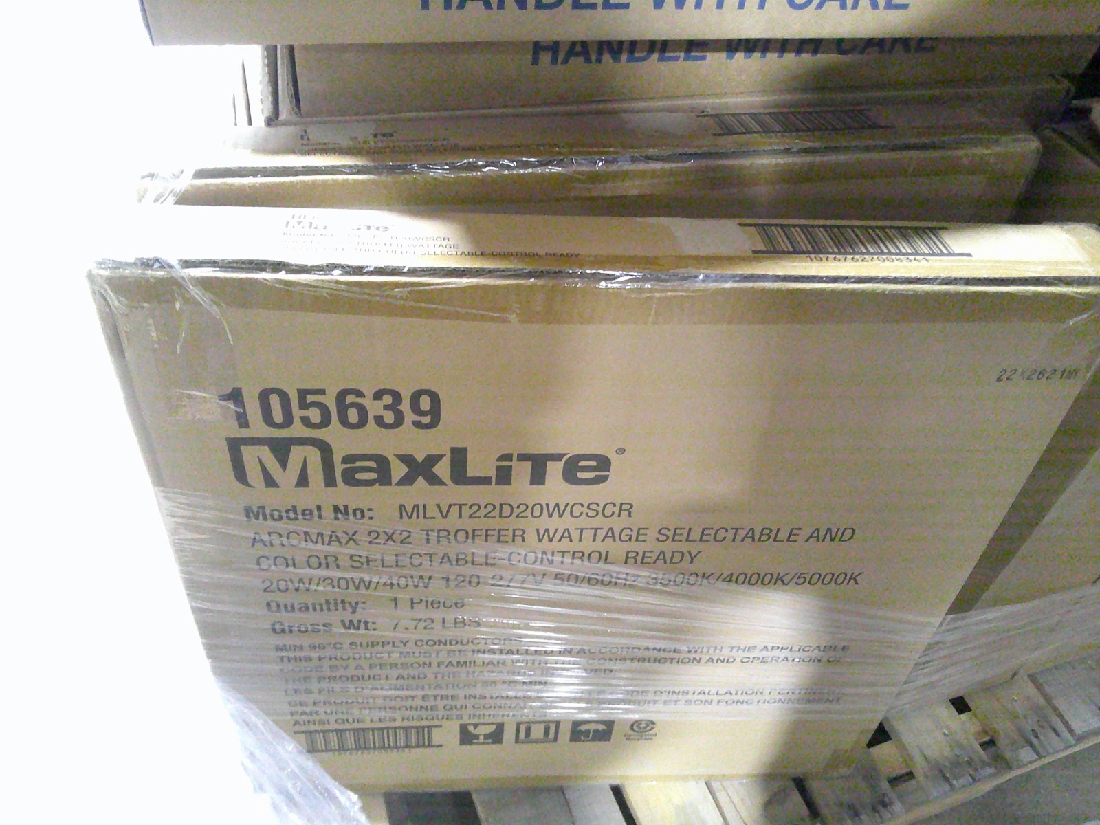 Maxlite MLVT22D20WCSCR ArcMax 2x2 LED TROFFER 20W/30W/40W CCT 3500K/4000K/5000K gallery