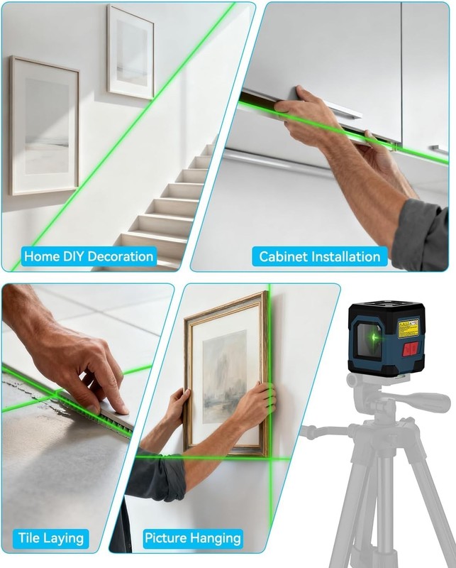 Laser Level Cross Line Self-Leveling Vertical Horizon Lines Rotatable 360 Degree gallery
