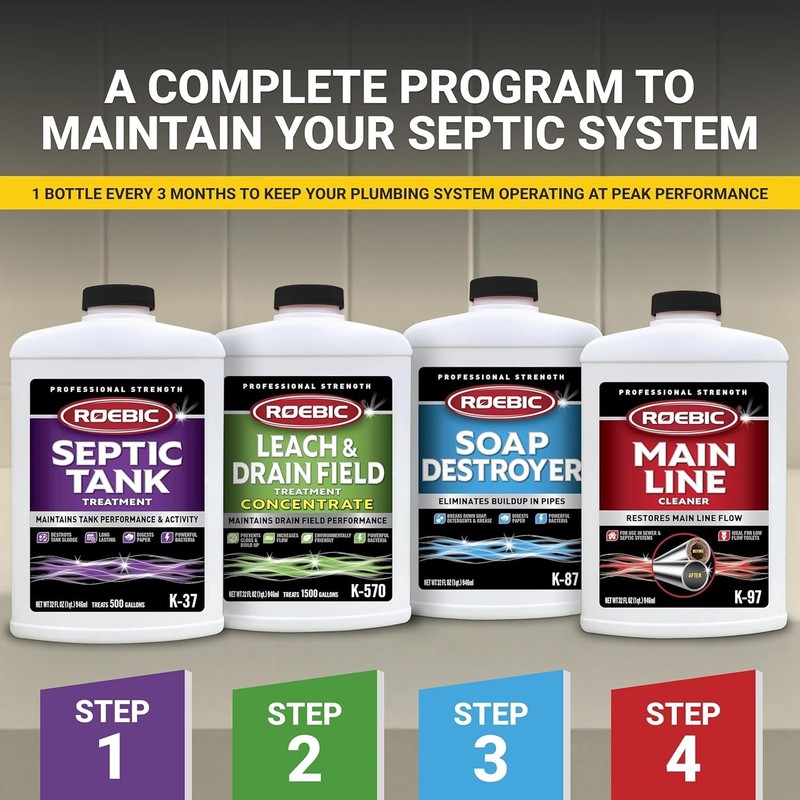 32 Fl Oz Safe & Effective Septic Tank Treatment - Removes Clogs and Odors gallery