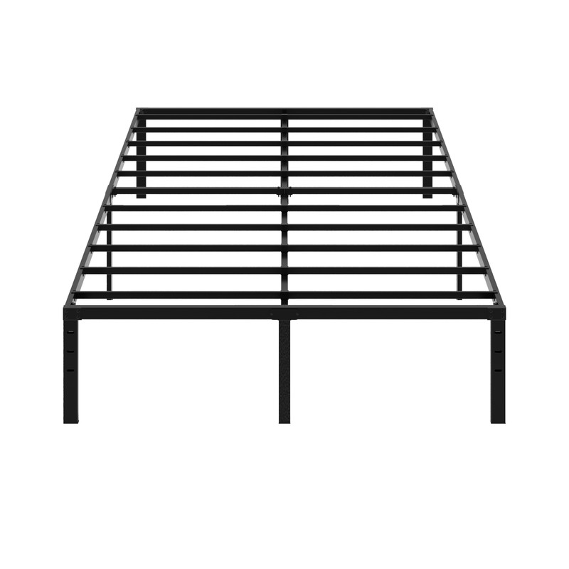 Black Queen Size Simple Basic Platform Metal Bed Frame - 14 Inch Bed Height gallery