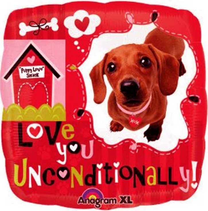 I Love You Unconditionally Square Shape 18" Foil Balloon (Packaged) gallery