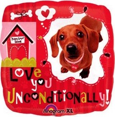 I Love You Unconditionally Square Shape 18″ Foil Balloon (Packaged)