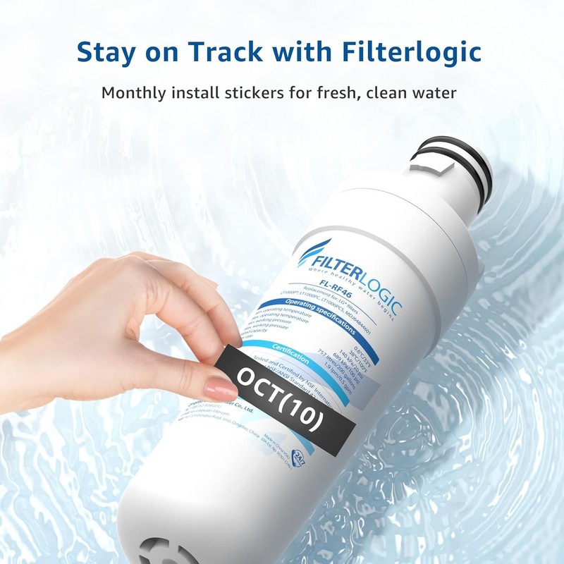 Filterlogic LT1000PC Refrigerator Water Filter, Replacement for LG, 3 Filters gallery