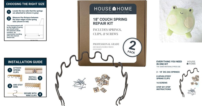 Easy Install 18” Sinuous Spring Replacement Kit - 2 Pack for Household Furniture gallery