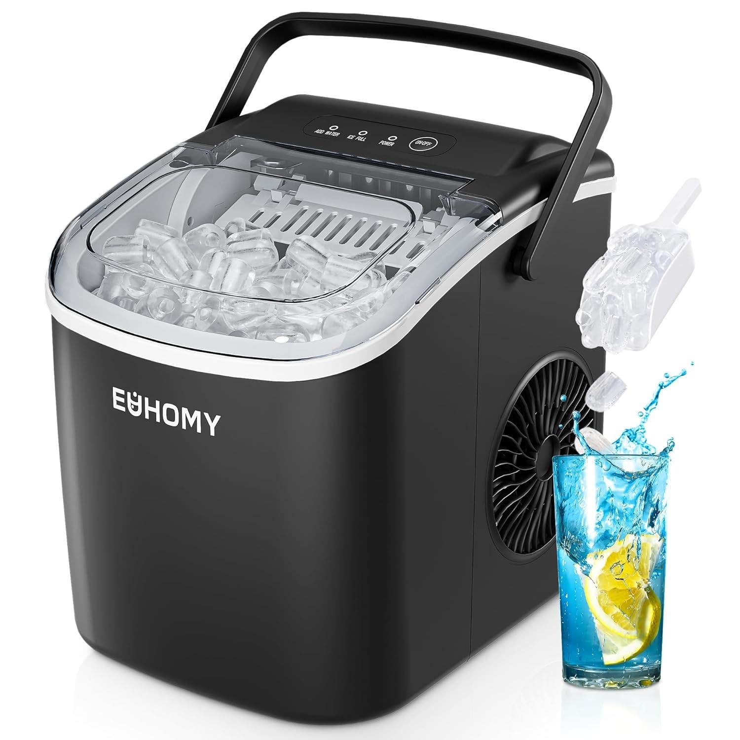 Euhomy Countertop Ice Maker Machine Portable 26lbs/24H New Sealed In Box gallery