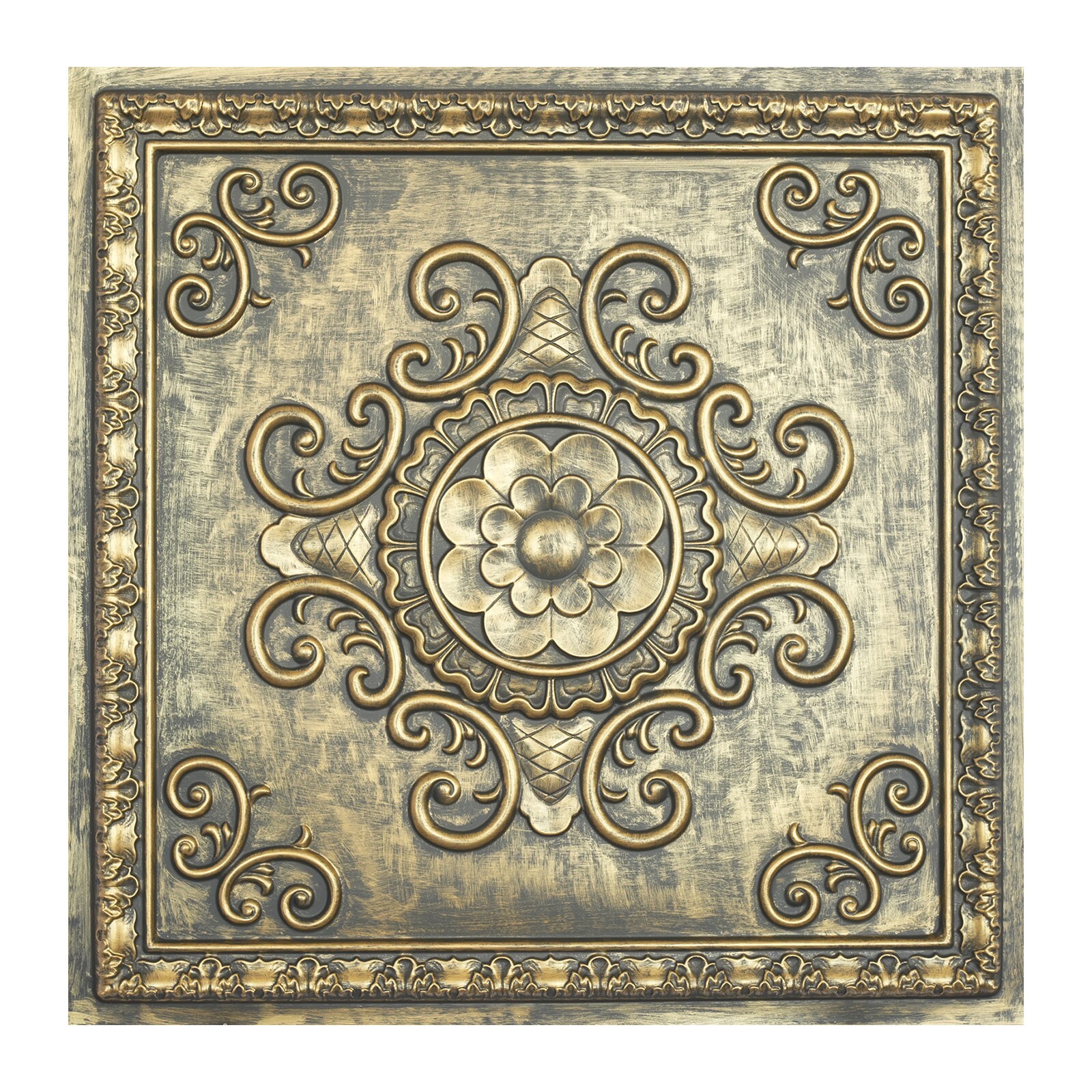 Art ceiling tile Embossed wall panel for Restaurant PL08 ancient gold 10pcs gallery