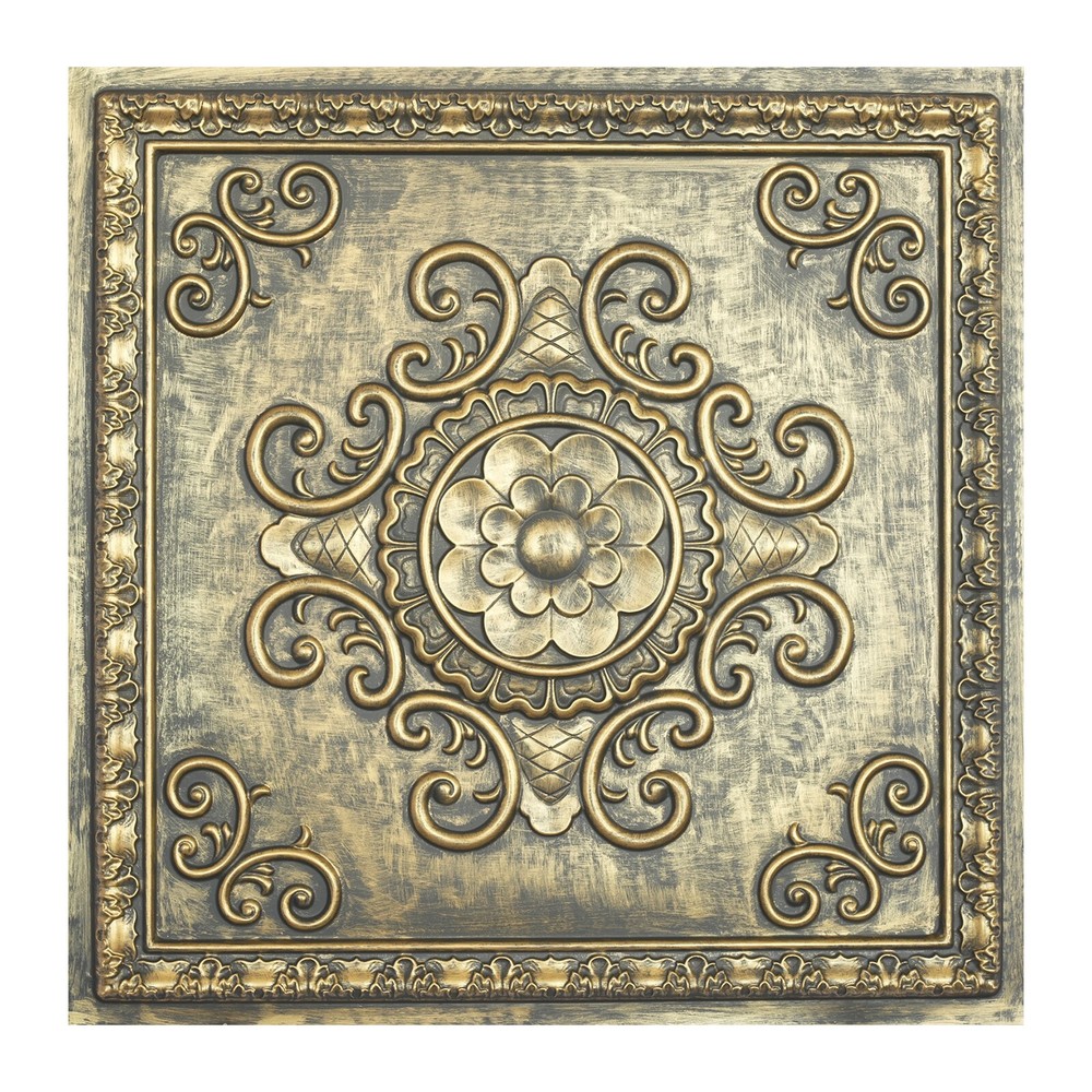 Art ceiling tile Embossed wall panel for Restaurant PL08 ancient gold 10pcs