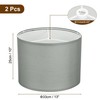 2Set Drum Lamp Shades for Table Lamps, 13x13x10 Linen Lampshade Easy Assembly... gallery