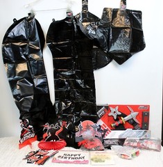 Ninja Birthday Party Kit Pack Set Table Decorations Balloons Knife Star Gear Toy