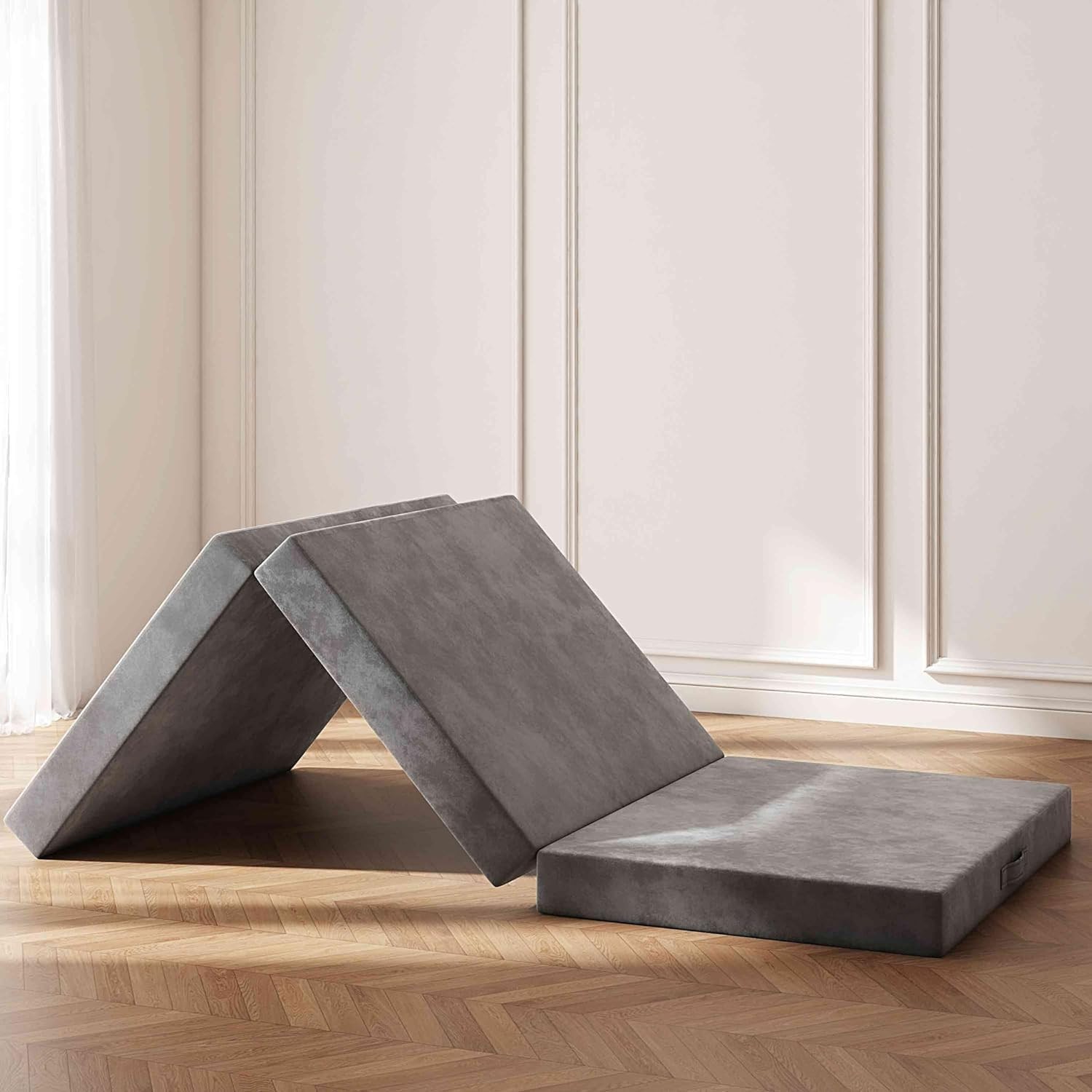 4 inch / 6 inch Tri-Fold Memory Foam Mattress Single Folding Reversible Foldable gallery