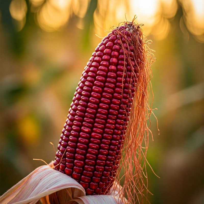 60+ STRAWBERRY RARE RUBY CORN SEEDS RED AUTUMN SWEET HEIRLOOM NON-GMO POPCORN US gallery