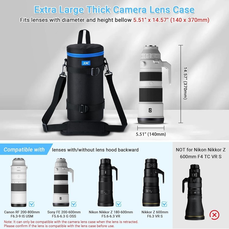 Extra Large Thick Camera Lens Pouch Case for Nikon 180-600Mm/600Mm F6.3 for S... gallery