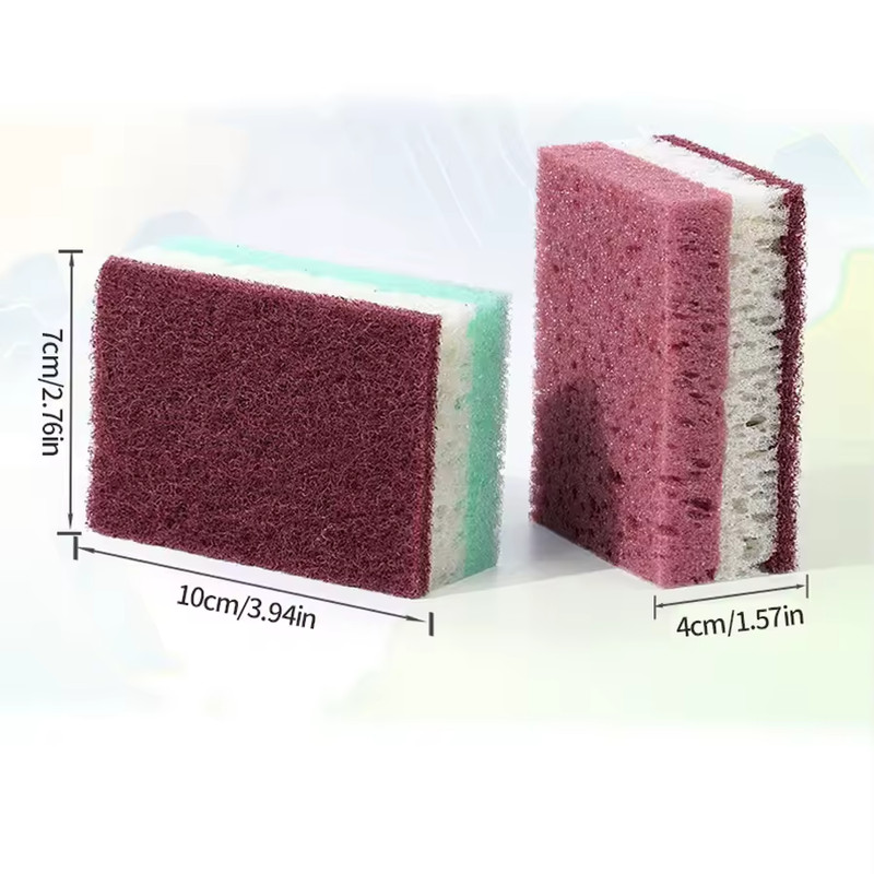 10pcs High Density Sponge Dishwashing Cloth Kitchen Cleaning Non-Greasy gallery