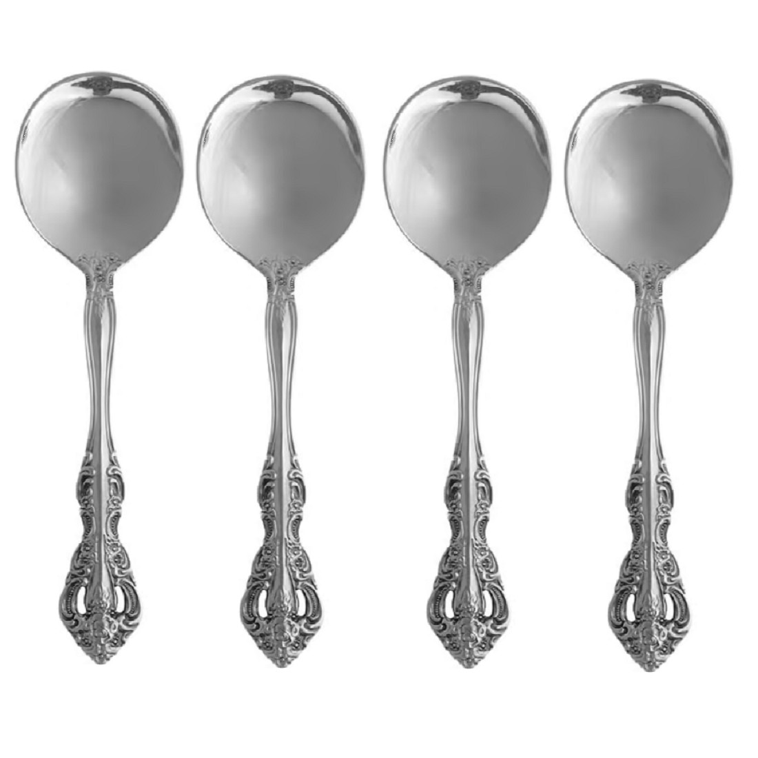 Oneida Michelangelo 18/10 Stainless Steel Round Bowl Soup Spoon (Set of Four) gallery