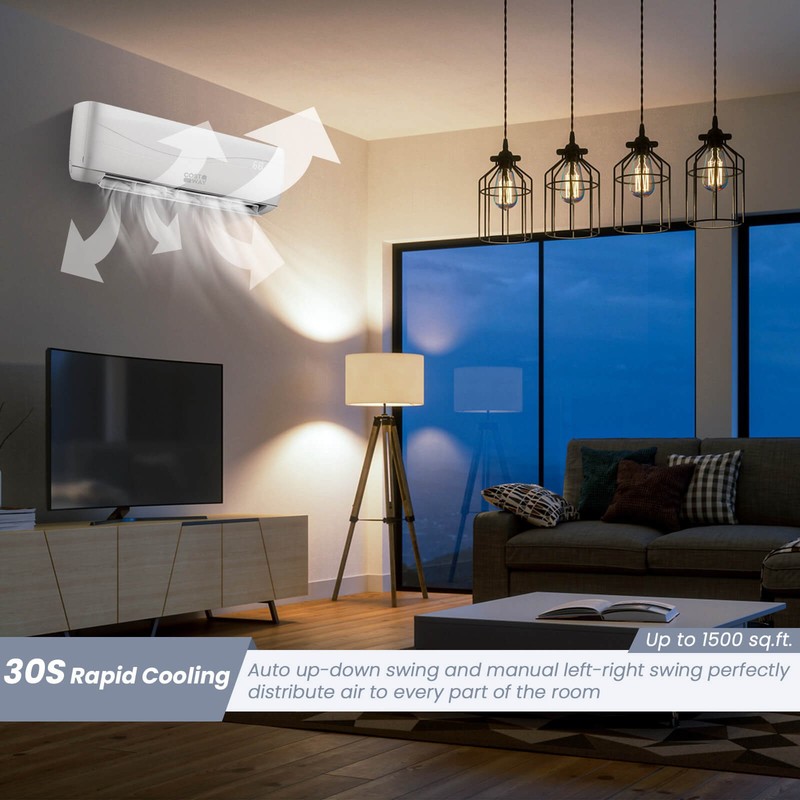 24000 BTU Mini Split Air Conditioner & Heater Ductless 18.5 SEER2 1500 Sq. Ft gallery