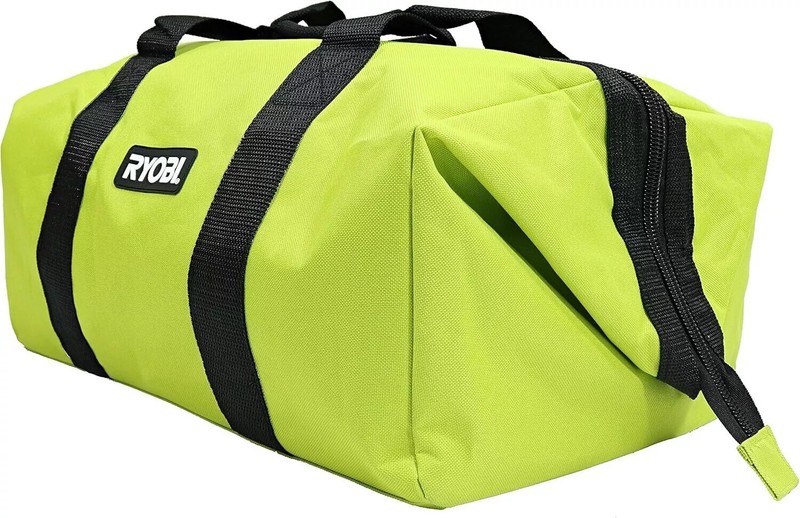 RYOBI Contractor Canvas Tool Bag Large Green Black Soft Side 903209044 NEW gallery