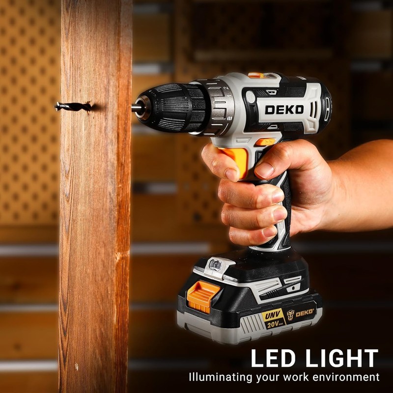 Power Drill Cordless: Cordless Drill 20V Electric Power Drills Set Tool Drill... gallery