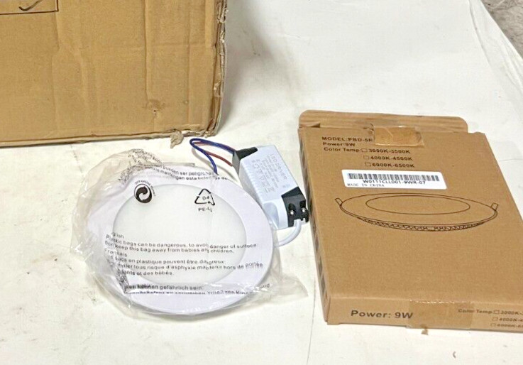(QTY 10) Yescom 6" LED Recessed Light Ultra-Thin Ceiling Panel 6000K-6500K gallery