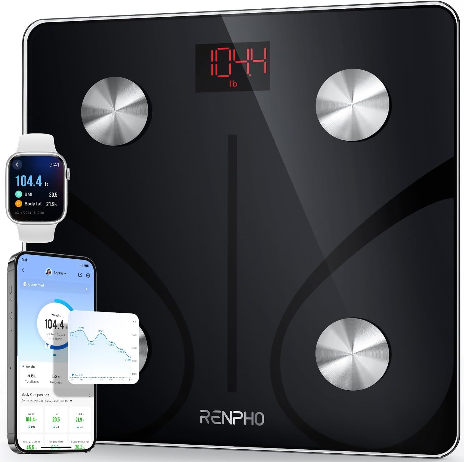 RENPHO Smart Scale for Body Weight, FSA&HSA Eligible, Digital Bathroom Scale BMI gallery