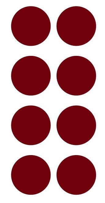 2" Burgundy Round Label Dots Stickers Color Coding Inventory 2 Inch Dot gallery