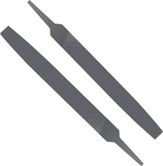 2 Pack- 6-inch Flat Medium Cut File Double Cut Teeth High Carbon Steel Hand File