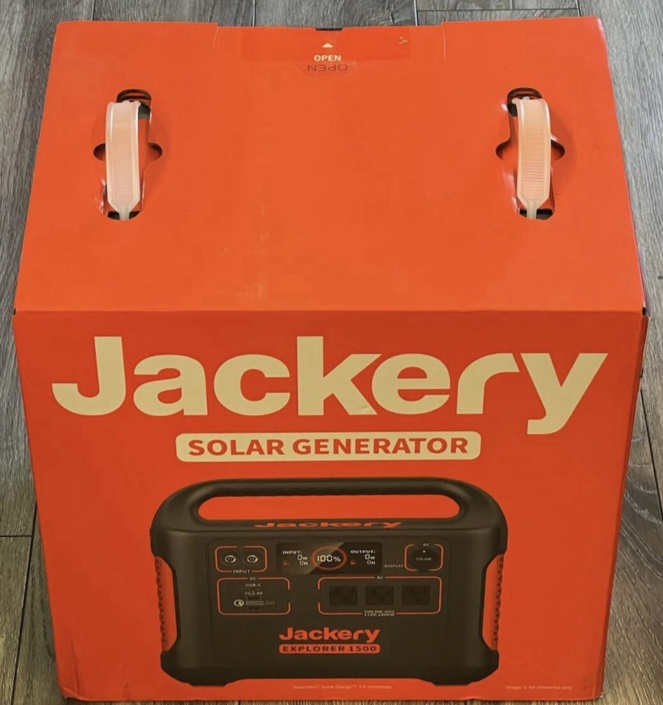 Jackery Power Station Explorer 1500 (1534Wh/1800W) Solar Generator (NEW/SEALED)
