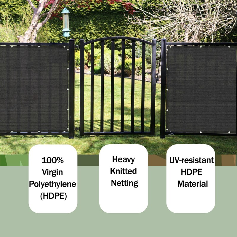 Custom Gate Barrier Privacy Screen Panel Mesh 90% UV Block w/ Grommets / 12'' gallery