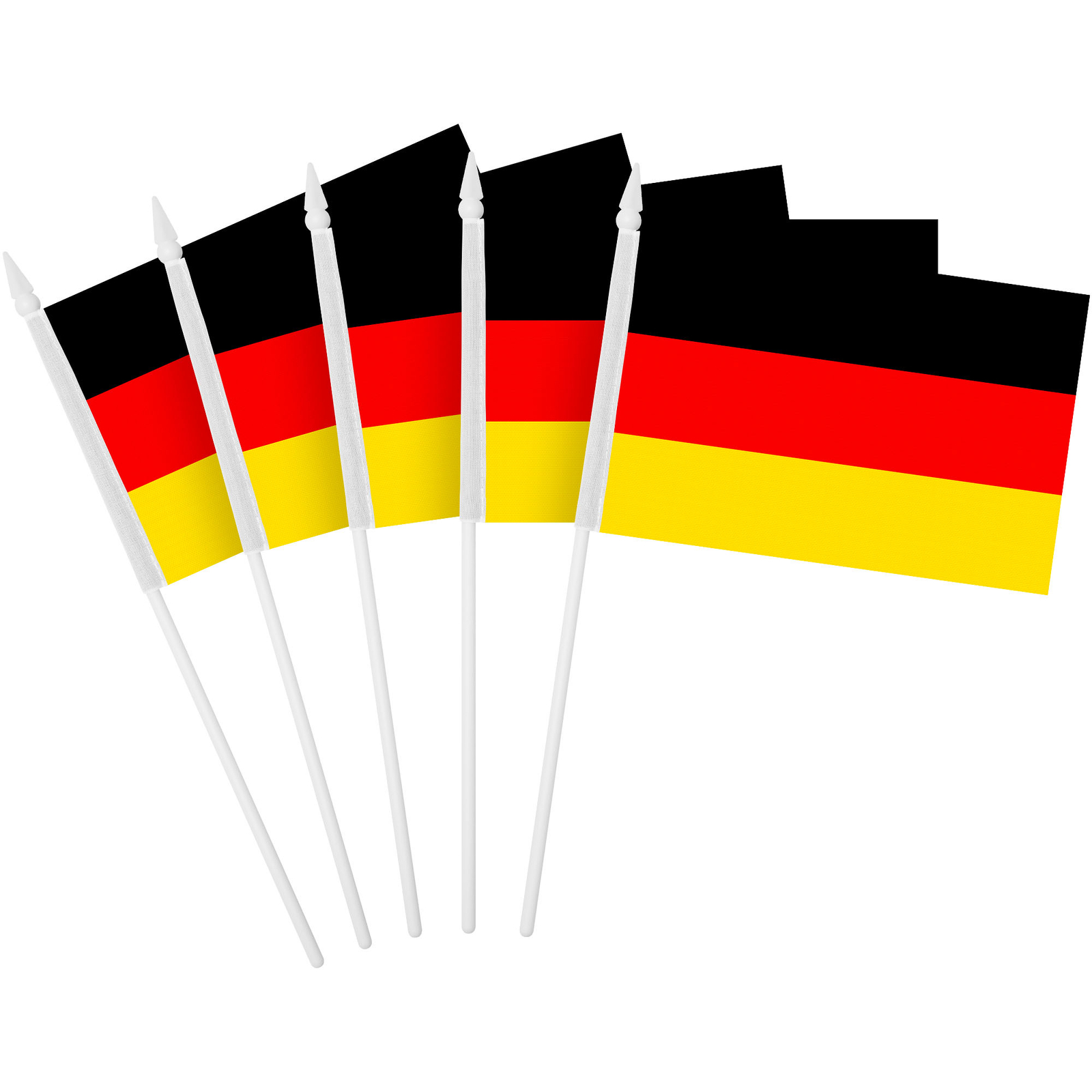 G128 12 Pack Handheld Germany German Stick Flags 4x6 In, Printed 150D Polyester gallery