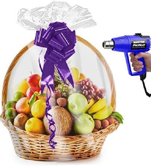 5 Pack 32x40 Inch Extra Large Clear Cello Shrink Wrap Bags for Gift Baskets gallery