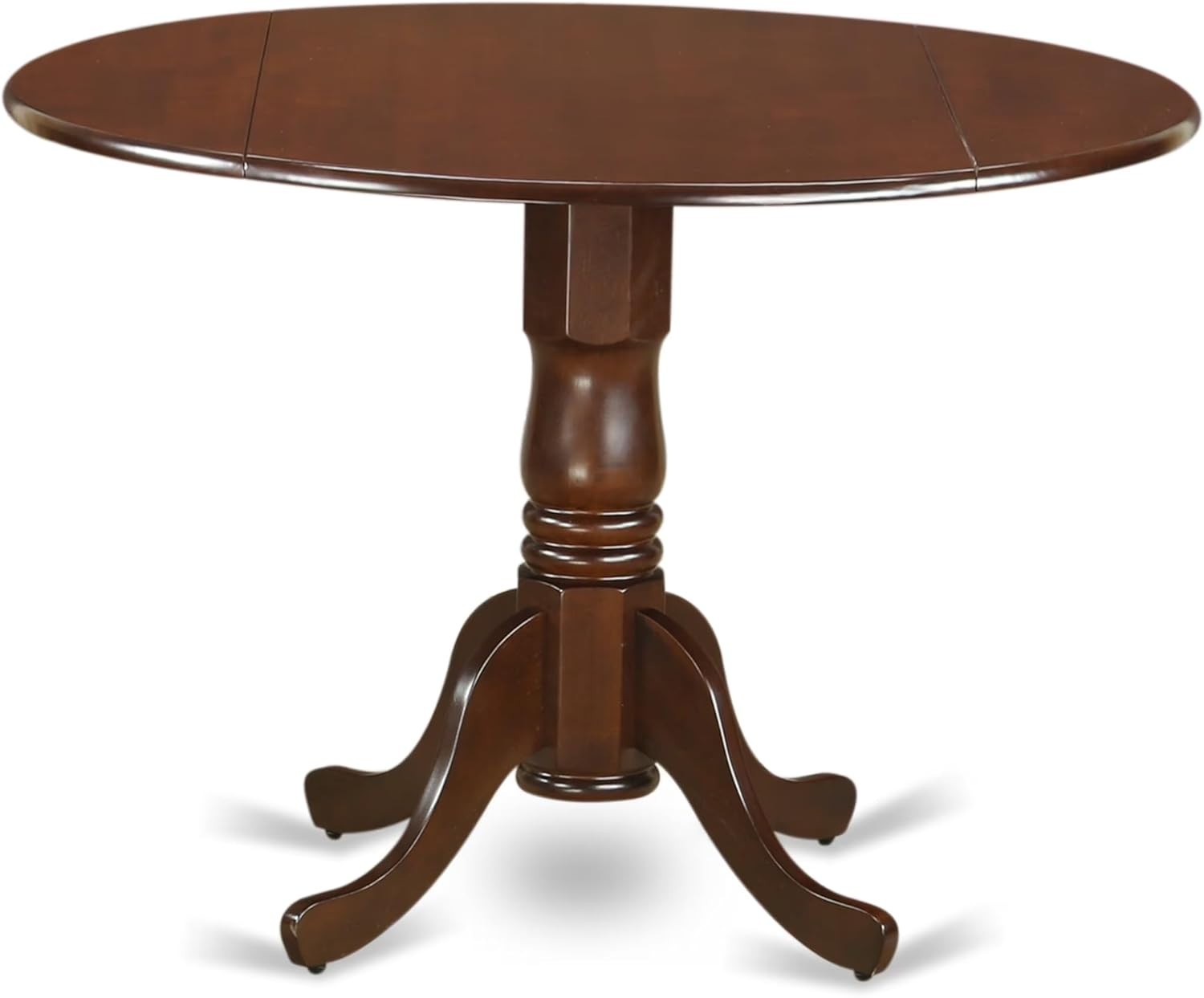 Mahogany Round Dining Table with Dropleaf & Pedestal Base, 42" x 42 gallery