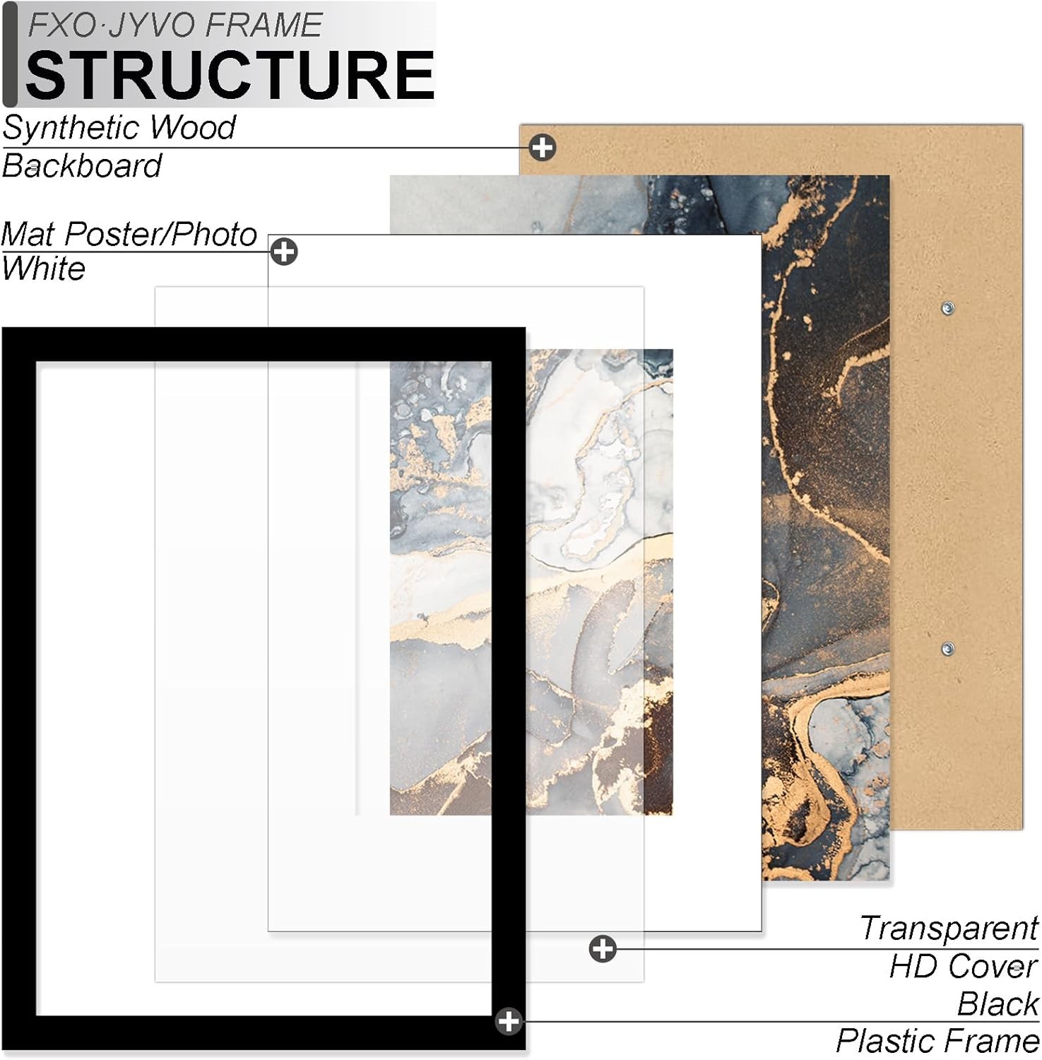 A4 Frame, Display Picture A5 with Mat or Without Mat, Light Weight and High Tran gallery
