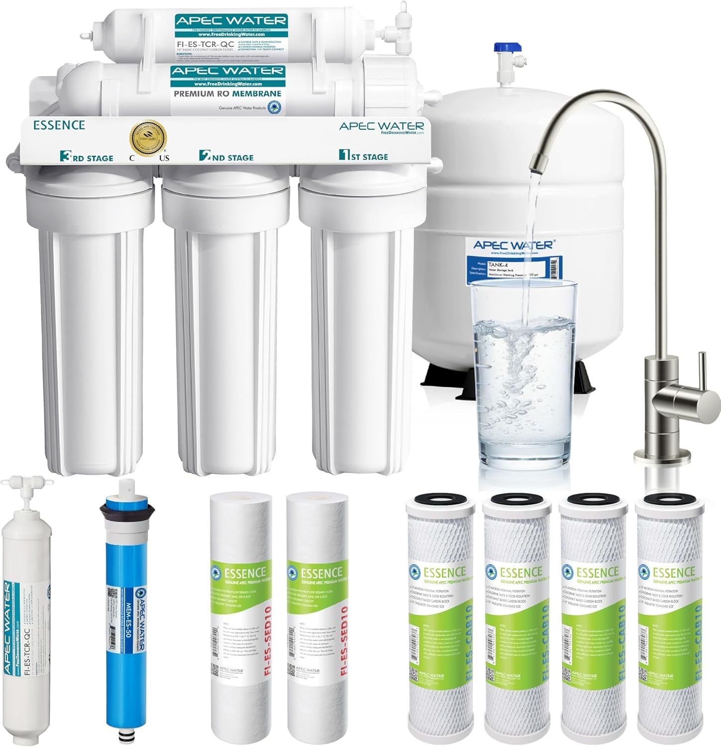 ROES-50X 5-Stage Under Sink Reverse Osmosis Water Filter System, NSF Certified 3 gallery