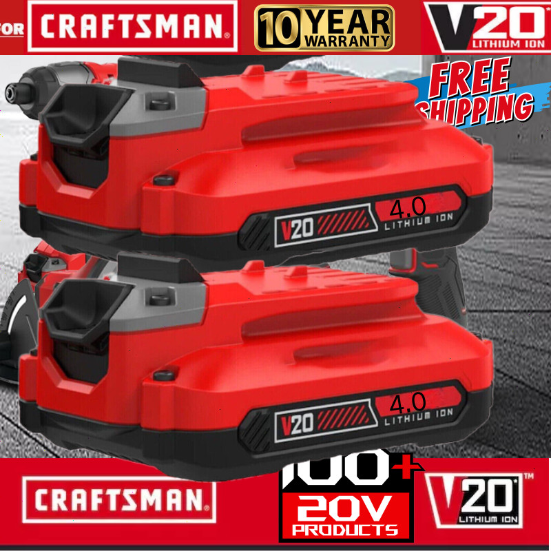 2PACK 4.0 For Craftsman V20 20 Volt MAX Lithium Battery CMCB204 CMCB202 CMCB201 gallery
