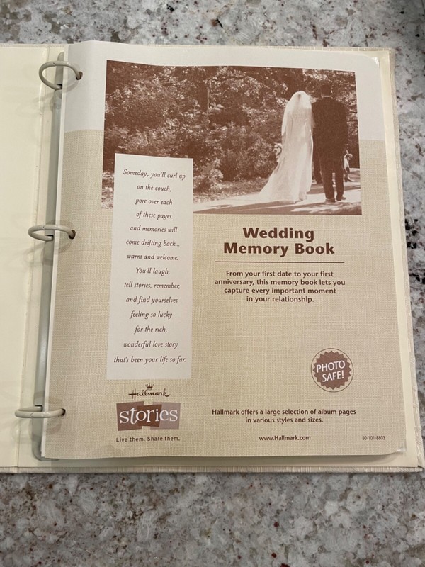 Hallmark Wedding Album Memory Book Keepsake Album 3 Ring with Pages Sleeves gallery