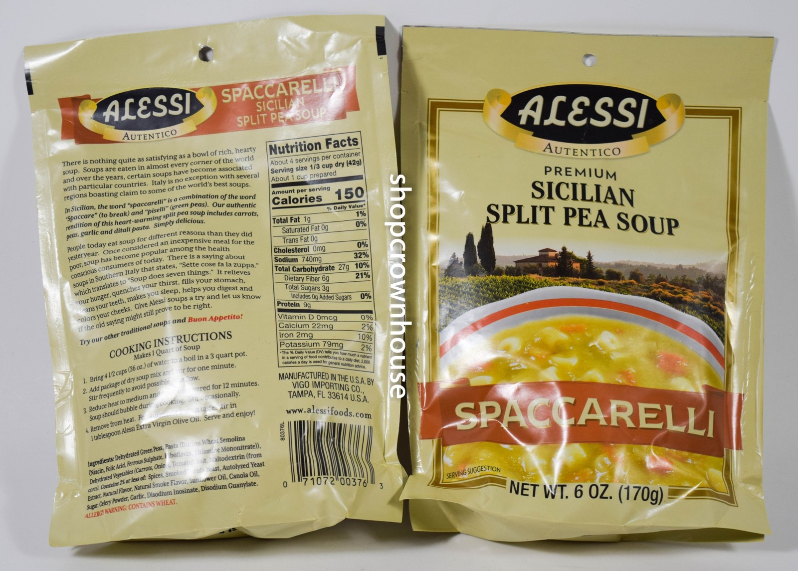 3 Alessi SPACCARELLI Sicilian Split Pea Soup 6oz packet 11/06/2027 gallery