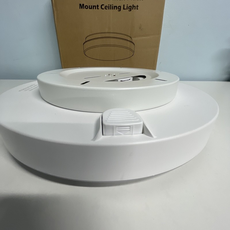 Flush Mount LED Ceiling Light Fixture 12 Inch 24W 1800 Lumens (Not dimmable) Whi gallery