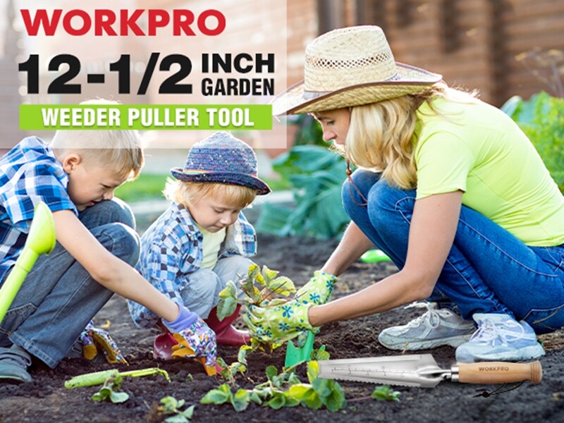WORKPRO 12.5" Weeder Puller Tool 4-in-1 Garden Trowel Hori Hori Garden Knife NEW gallery