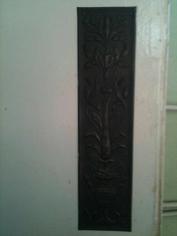 Reclaimed Solid Brass Door Finger Plates Antique brass re finish Oblong 1 gallery