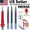 4 Piece Nail Setter & Center Punch Set 4" Wood Metal Super Impact Resistance USA gallery