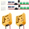 2 Pack Adapter Compatible with De-Walt 20V Battery Adapter with Switch, Fuse gallery