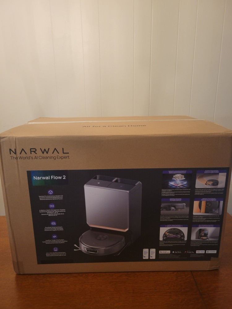 NARWAL Flow 2 Robot Vacuum and Mop Combo, 31,000Pa Suction, Self-Cleaning