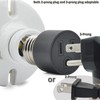 E26/E27 Light Socket to Plug Adapter 2/3 Prong Light Bulb Outlet Adapter 1-8Pcs gallery