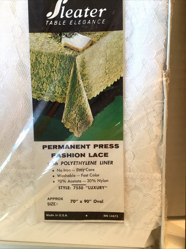 Sleater 7550 Luxury Oval Table Cloth 70” X 90” NEW gallery
