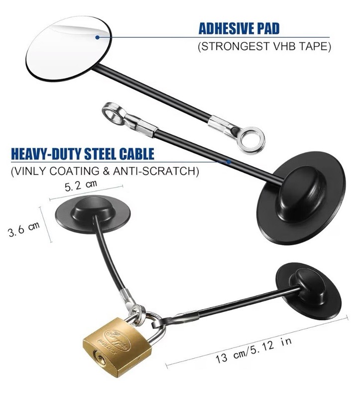 Modern Refrigerator Lock Set 4-Pack - Ultimate Security for Medications & More gallery