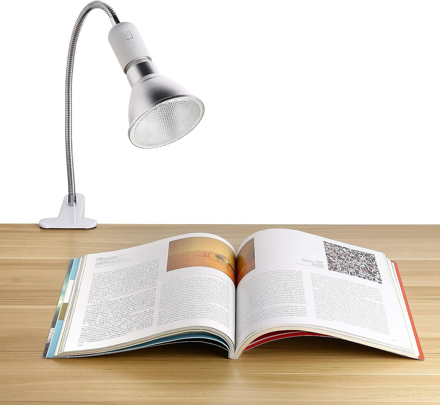 Flexible Gooseneck ClipOn Cable Desk Lamp Holder Cord Light Base without E27Bulb gallery