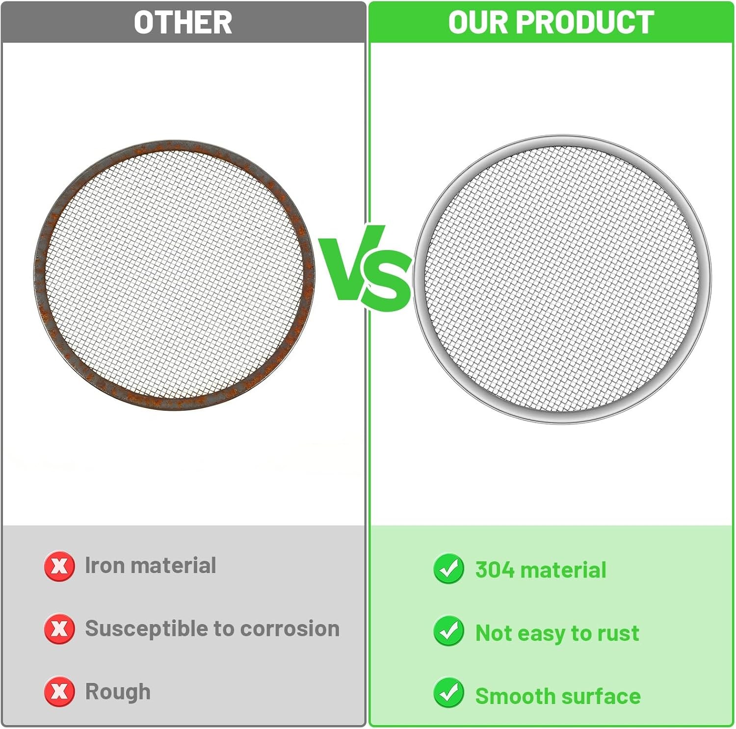 10 Pack Sprouting Lids for Wide Mouth Mason Jars Stainless Steel Strainer Screen gallery