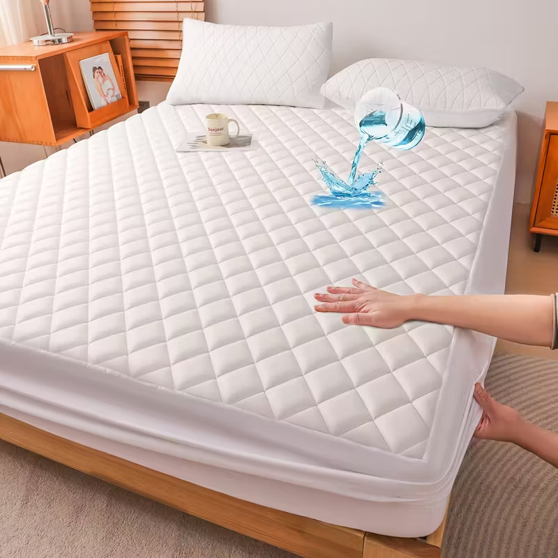 Quilted Waterproof Mattress Cover Pad Protector Cooling Breathable Fitted Topper gallery